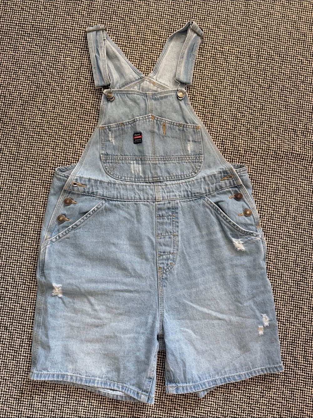 UNIONBAY Light Blue Denim Short Overalls for Women